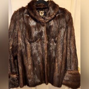 Oppenheim Collins Furs Mink Vintage Mahogany Coat Beautiful and Warm.